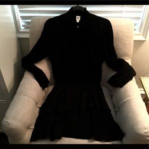 Gap black ruff detail dress